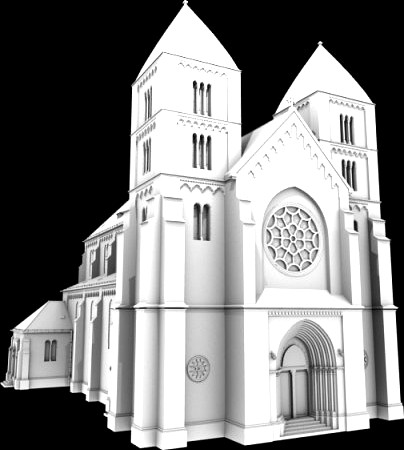 NeoRomanesque Church 3D Model