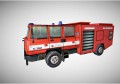 Low poly fire truck 3D Model