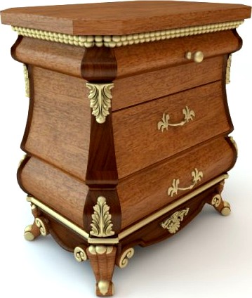 Nightstand Chest of Drawers 3D Model
