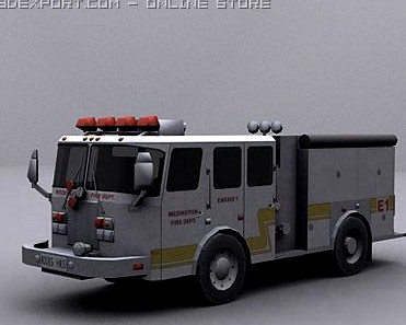 Fire truck 1 3D Model