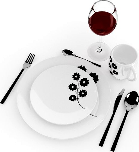 Tableware Set 3D Model