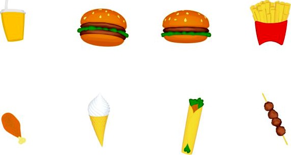 Fast food collection 3D Model