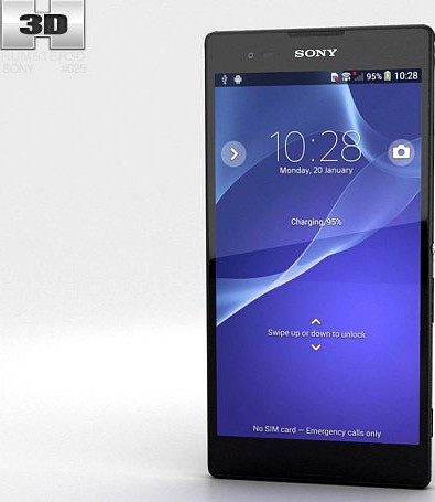 Sony Xperia T2 Ultra Black 3D Model