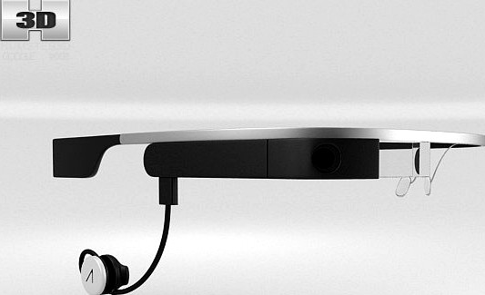 Google Glass with Mono Earbud Shale 3D Model