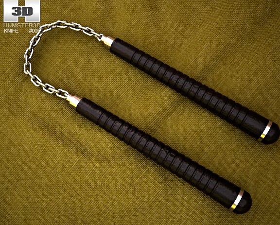 Nunchaku 3D Model