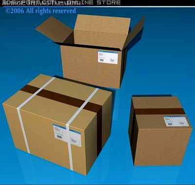 Shipping boxes 3D Model