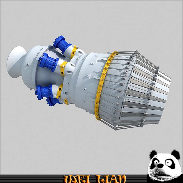 Turbine engine 01 3D Model