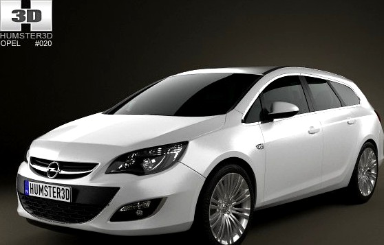 Opel Astra J sports tourer 2012 3D Model