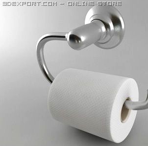 Toilet Paper Holder Style 1 3D Model