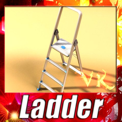 Step Ladder High Detail 3D Model