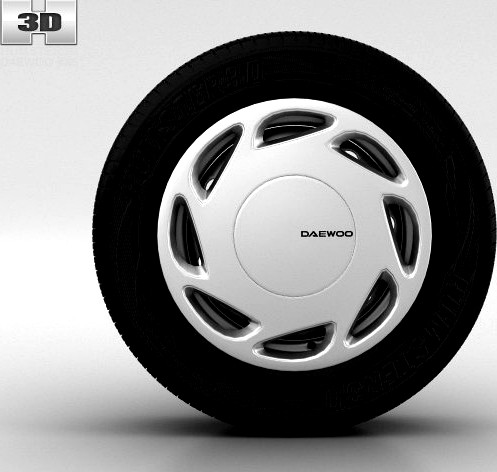 Daewoo Nexia Wheel 14 inch 002 3D Model