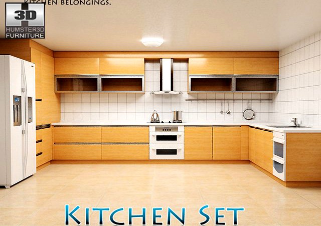 Kitchen Set P1 3D Model