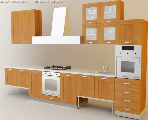 Kitchen set Quadria 3D Model
