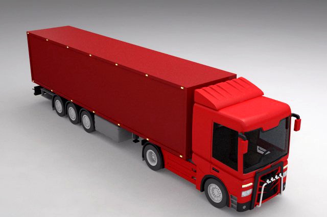 Red Truck 3D Model
