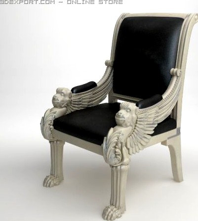 Royal leather armchair 3D Model