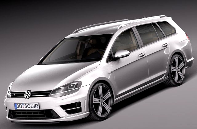 Volkswagen Golf VII R Variant 2015 3D Model