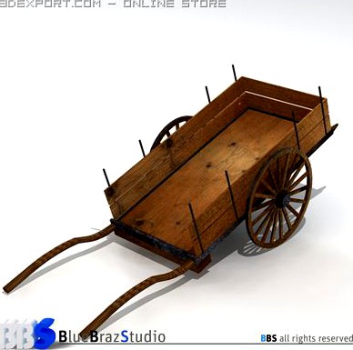 Ancient chariot 3D Model