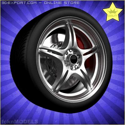 Car wheel 015 3D Model