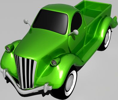 Cartoon pickup truck 3D Model