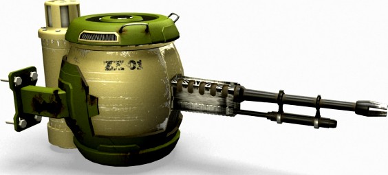 Scifi turret 3D Model