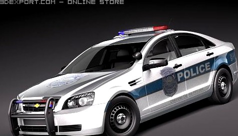 Chevrolet Caprice  Impala Police Patrol Vehicle 3D Model