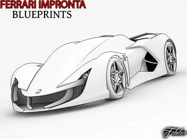 Ferrari Impronta blueprints 3D Model