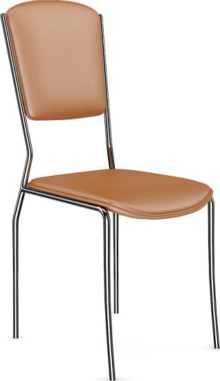 Orange Leather Chair 3D Model
