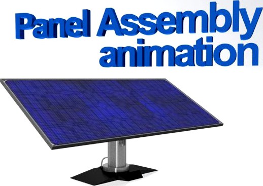 Solar panel assembly 3D Model