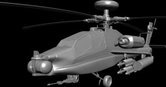 AH64D Apache Longbow Attack Helicopter 3D HighPoly 3D Model