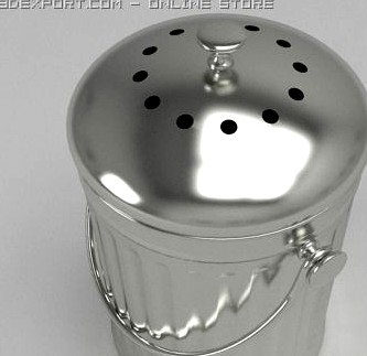 Small kitchen compost bin 3D Model