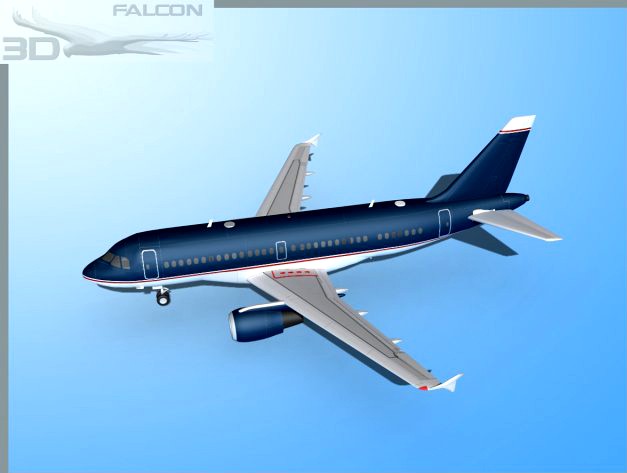 Falcon3D A319 Corporate 2 3D Model
