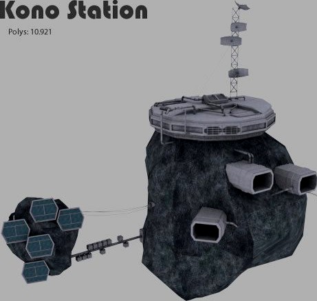 Kono Asteroid Station 3D Model