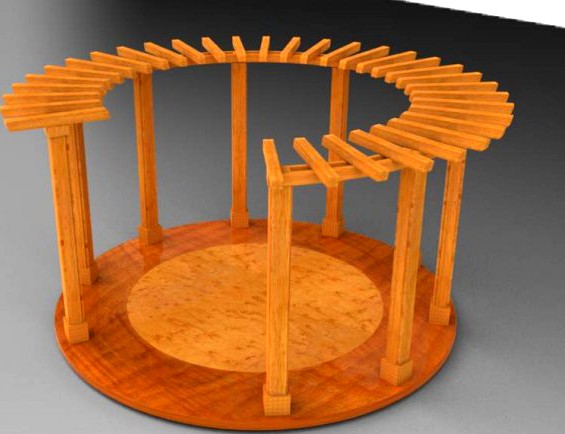 Birdseye Pergola 3D Model