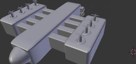 Transport Spaceship TR1 3D Model