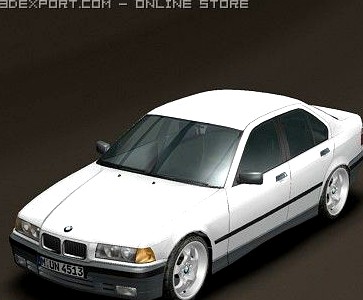 BMW Serie 3 E36 Rigged 3D Model