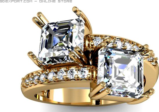 Engagement ring 3D Model