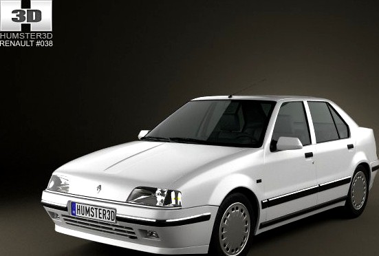 Renault 19 Sedan 1988 3D Model