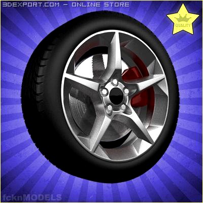 Car wheel 001 3D Model