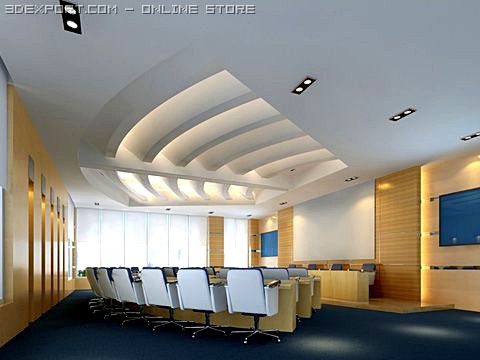 Photorealistic Conference Meeting Room 001 3D Model