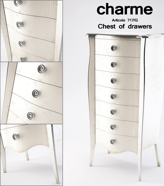 Charme Chest of drawers Articolo 717G 3D Model