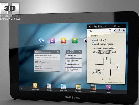 Samsung Galaxy Tab 10 1 3D Model