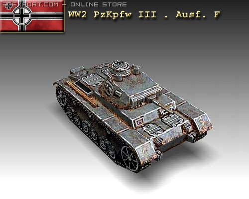 WW2 PzKpfw III  Ausf F 3D Model
