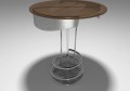 Coffee shop table and chair 3D Model