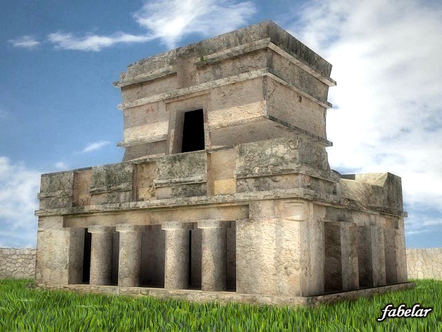 Tulum Maya ruins 3D Model