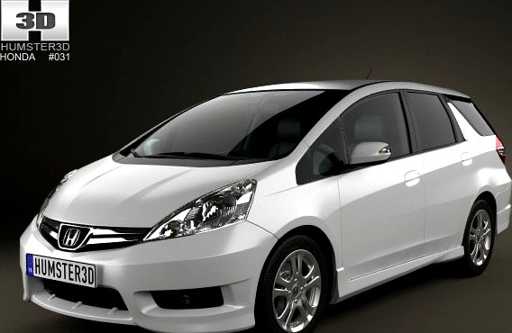 Honda Fit Jazz Shuttle 2012 3D Model