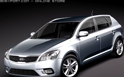 Kia Ceed 2010 5door 3D Model