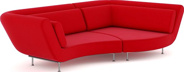 Red Sofa 3D Model