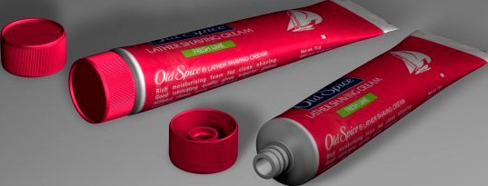 Shaving Cream Tube 01 3D Model