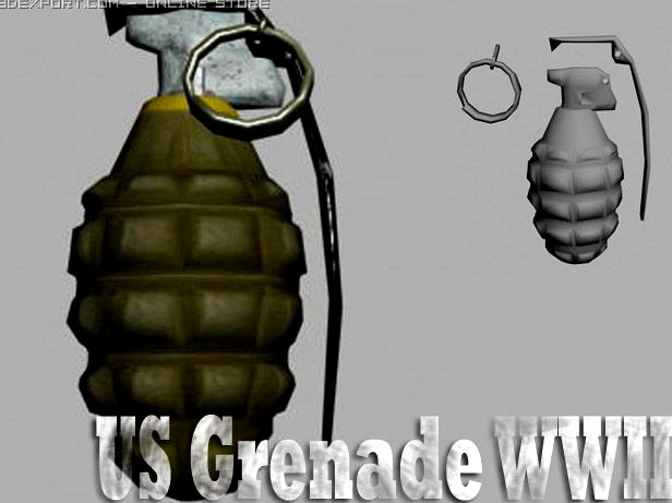 US Grenade 3D Model
