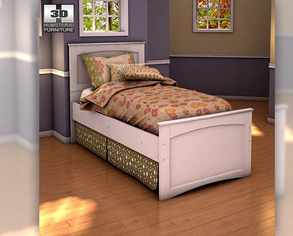 Ashley Sandhill Panel Bed 3D Model